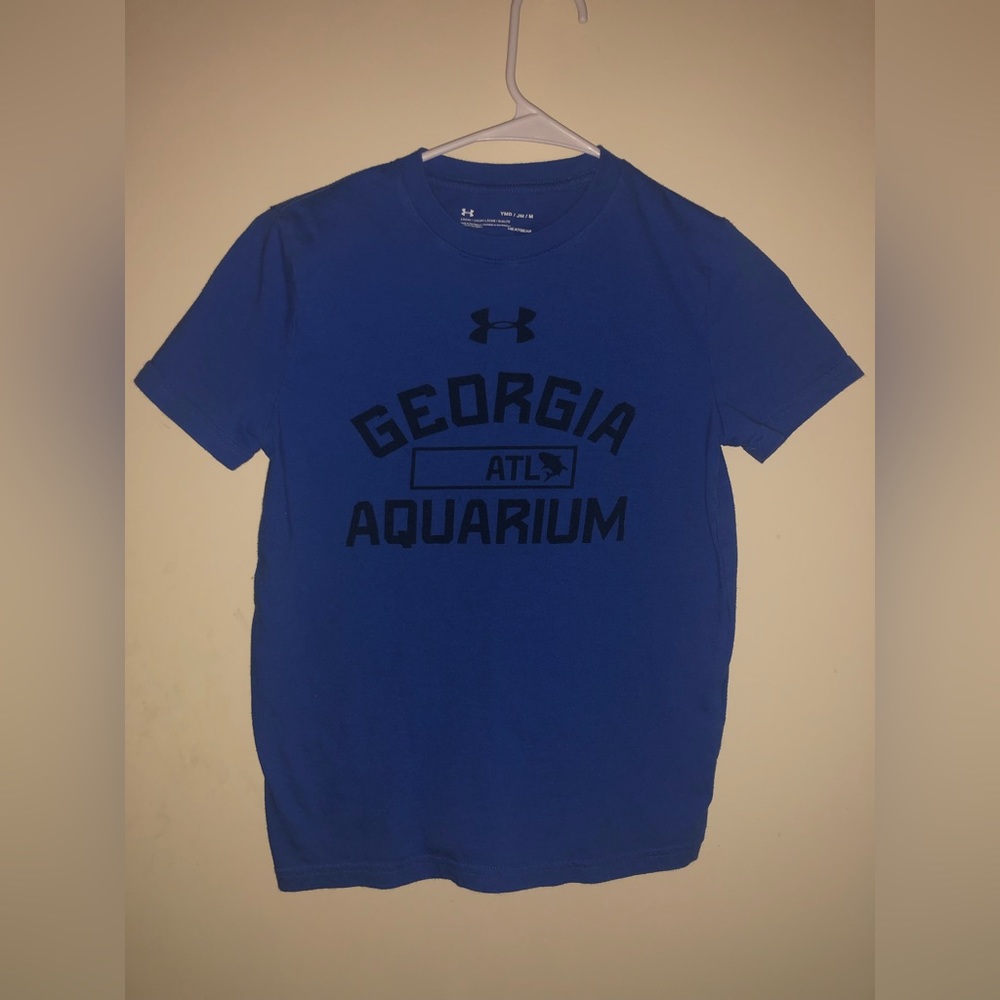 Under Armour Youth Medium Atlanta Georgia Aquarium T Shirt Blue M